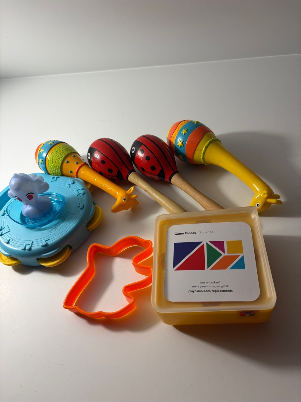 Colorful Kids Musical Maracas and Playset - Yellow, Red, Blue